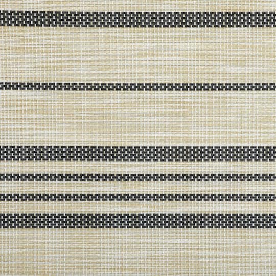 DII® Black Farmhouse Stripe PVC Woven Placemats, 6ct.